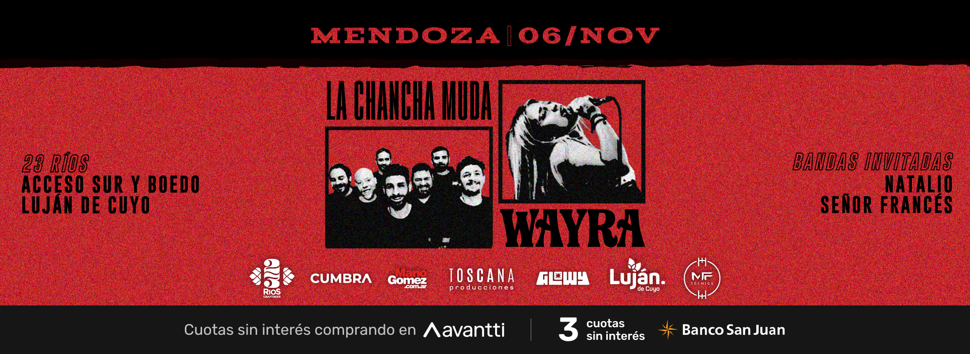 La Chancha Muda y Wayra Iglesias en Mendoza - Toscana Producciones 