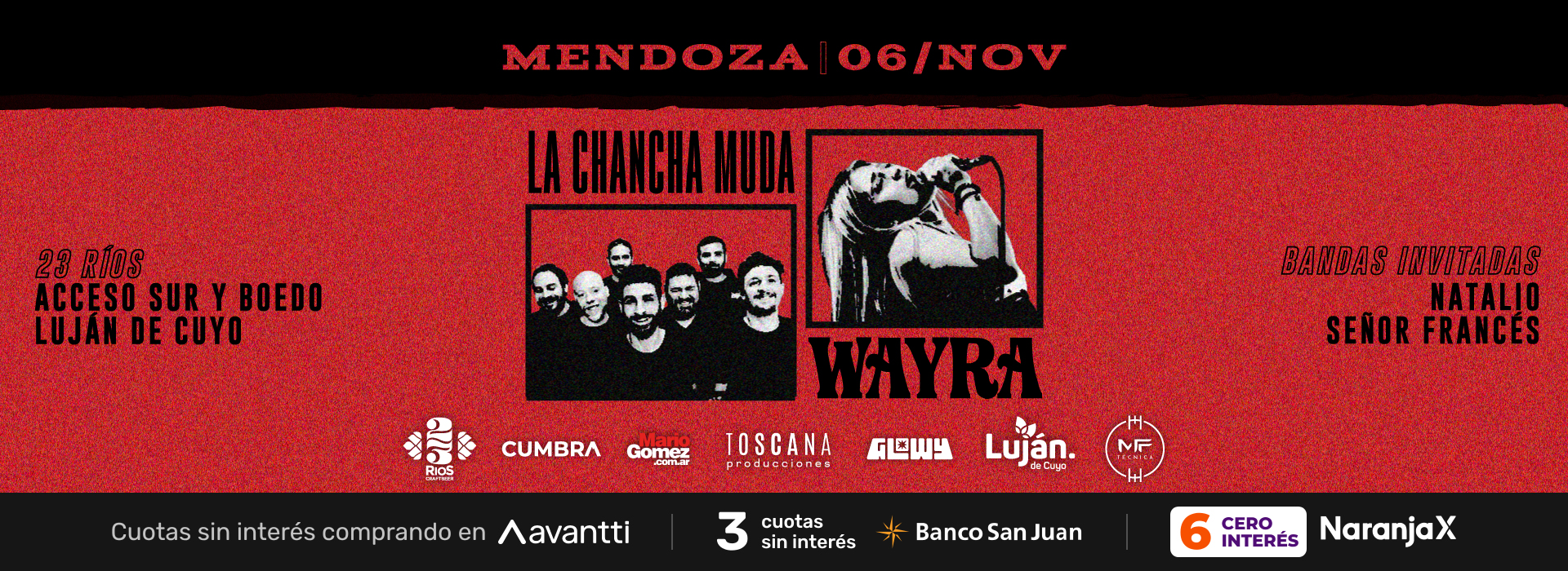 La Chancha Muda y Wayra Iglesias en Mendoza - Toscana Producciones 
